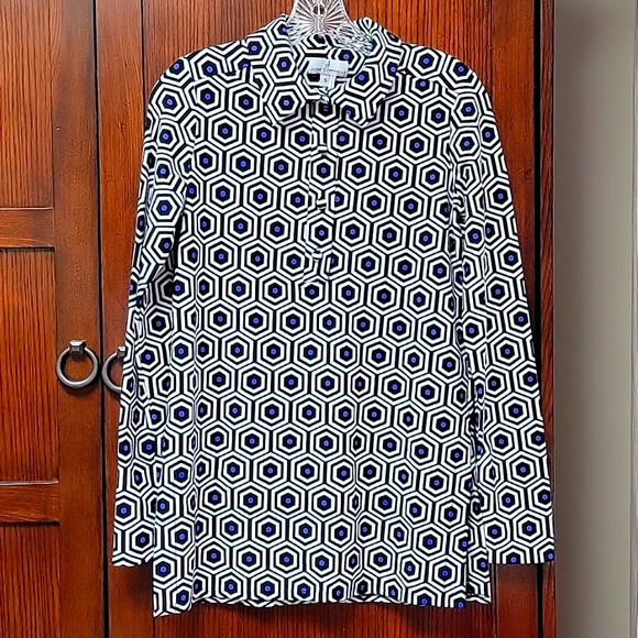 Jude Connally geometric long sleeve tunic, small - Picture 1 of 3